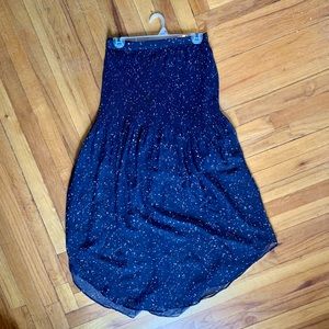 🌵Metaphor smocked elective waist maxi skirt size xs blue with multicolored dots